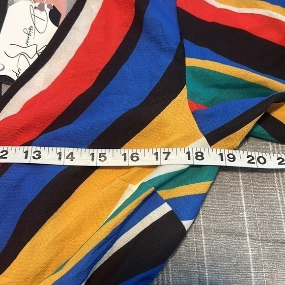 Anthro’s Flying Tomato, Vibrant Striped Jumpsuit, Belted, Excellent Condition,M - Picture 8 of 10